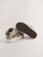 Dark Natural Wide Fit (G) Hi-Top Touch Fastening Trainers - Image 3 of 6