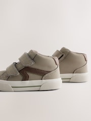 Dark Natural Wide Fit (G) Hi-Top Touch Fastening Trainers - Image 4 of 6