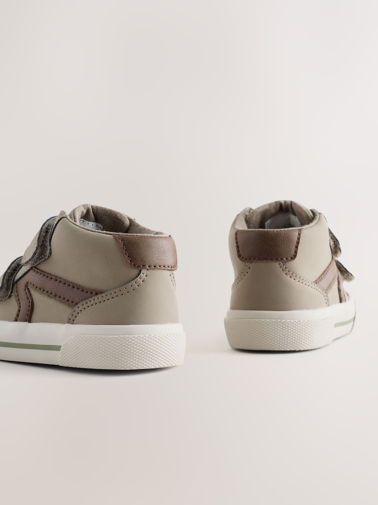 Dark Natural Wide Fit (G) Hi-Top Touch Fastening Trainers - Image 6 of 6 Dark Natural Wide Fit (G) Hi-Top Touch Fastening Trainers - Image 6 of 6