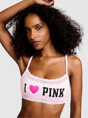 Victoria's Secret Pink Pink Tulip Scoop Cotton Lace Trim Bralette - Image 1 of 2