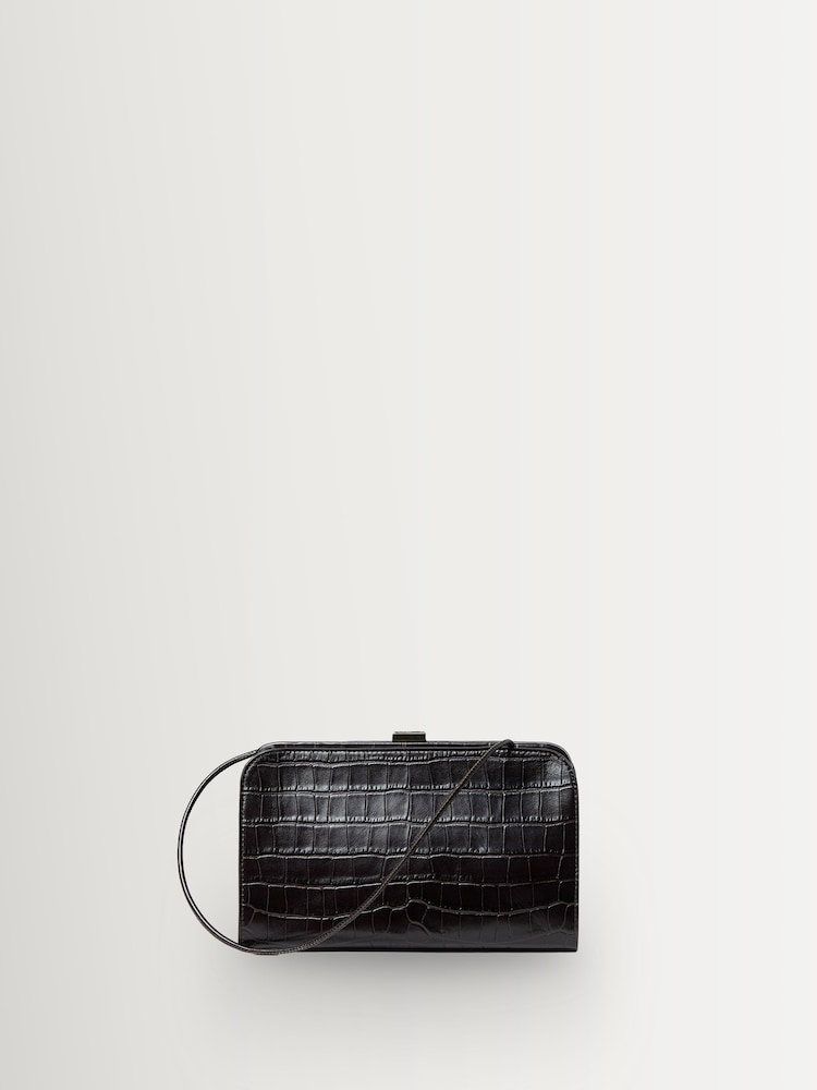 Loeffler Randall Black Zella Covered Frame Clutch - Image 1 of 4