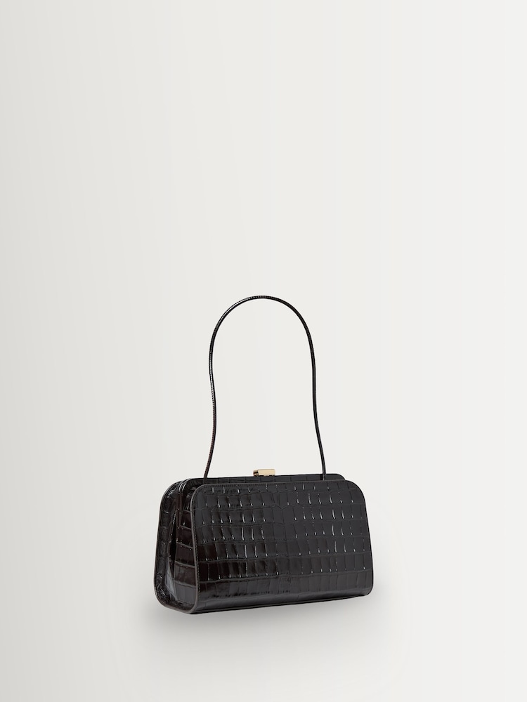 Loeffler Randall Black Zella Covered Frame Clutch - Image 2 of 4