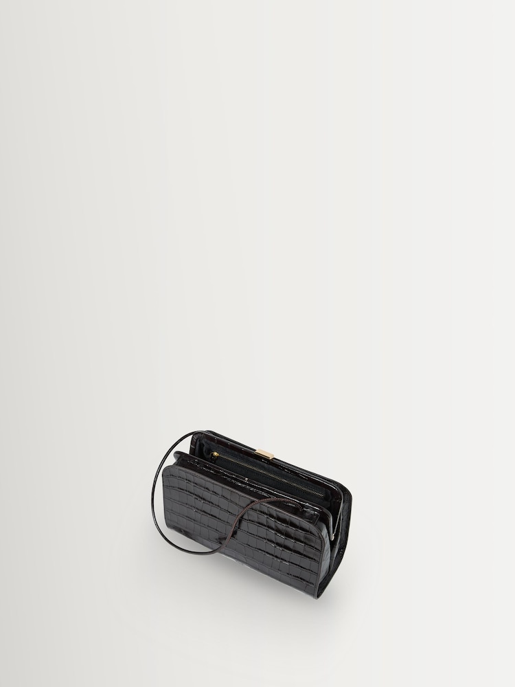 Loeffler Randall Black Zella Covered Frame Clutch - Image 4 of 4