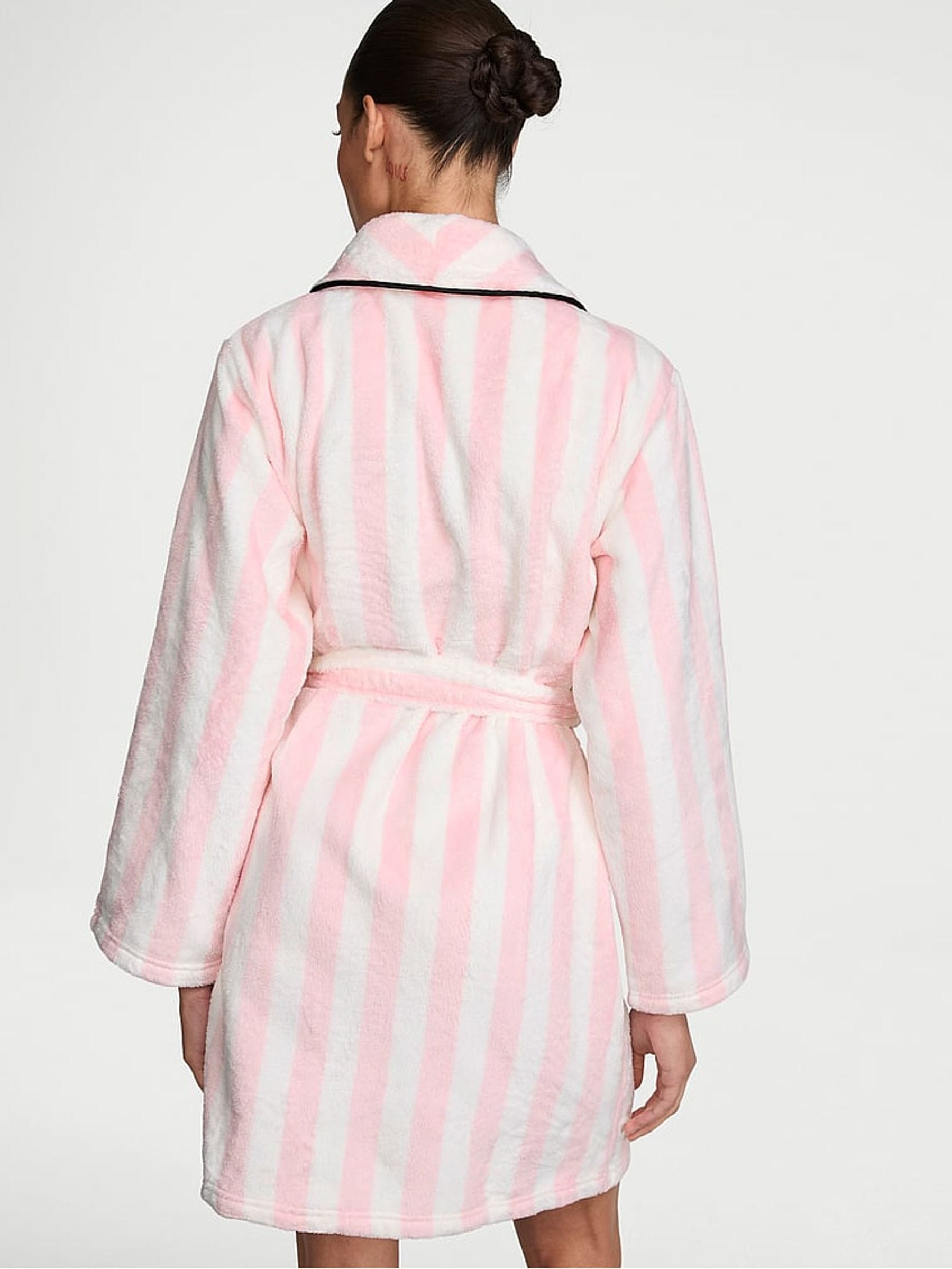 Buy Victoria's Secret Pink Heritage Stripe Fluffy Robe from the