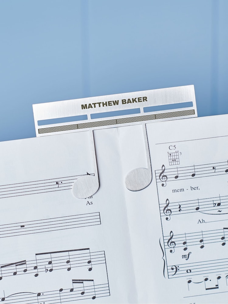 Personalised Metal Music Sheet Page Holder by Oakdene - Image 2 of 2