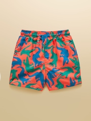 Joules Boys' Ocean Orange Crocodiles Printed Swim Shorts - Image 1 of 4
