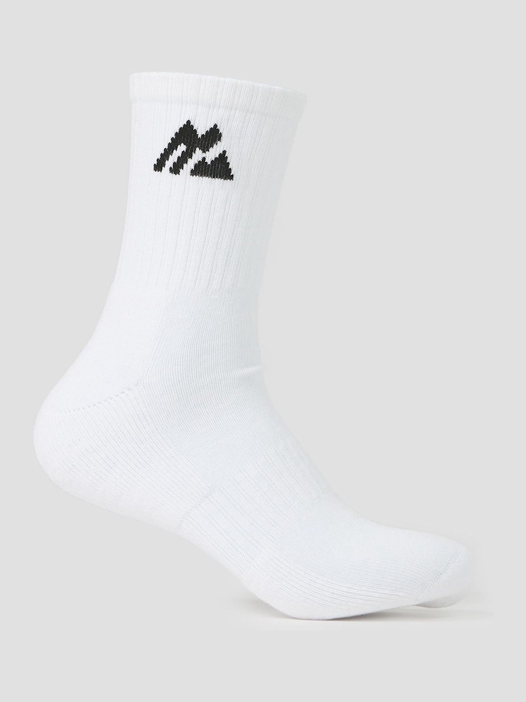 Montirex White Crew Socks 3 Pack - Image 2 of 2