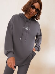 Friends Like These Taupe Studio Soft Scuba Relaxed Fit Longline Hoodie - Image 1 of 5