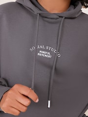 Friends Like These Taupe Studio Soft Scuba Relaxed Fit Longline Hoodie - Image 2 of 5