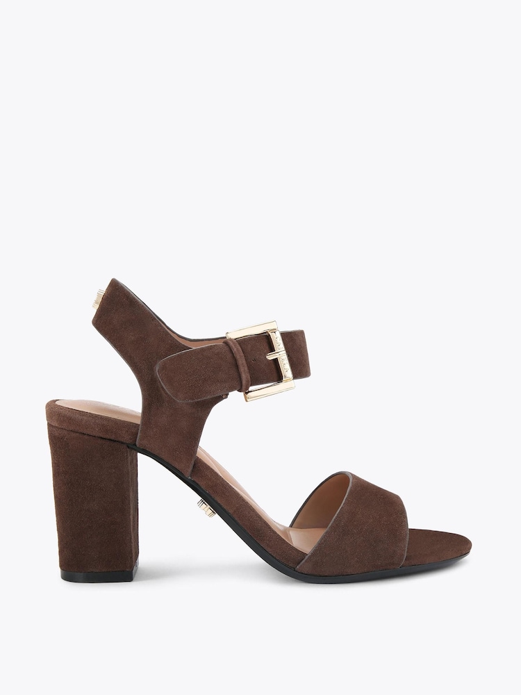 Carvela Brown Sadie Heel Sandals - Image 1 of 5