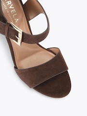 Carvela Brown Sadie Heel Sandals - Image 3 of 5