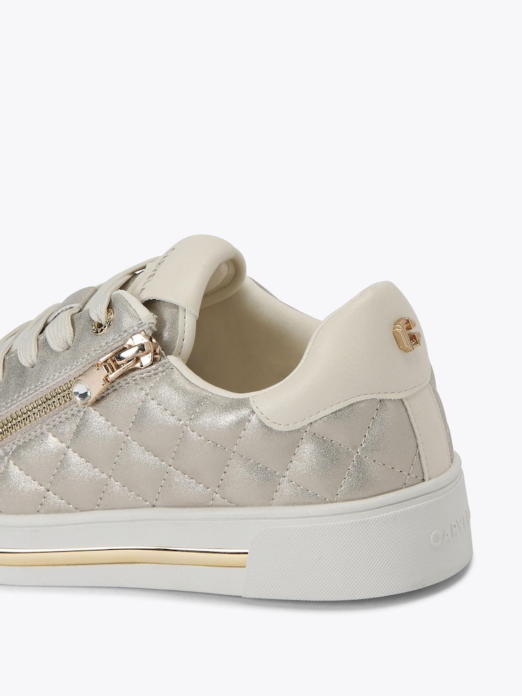 Carvela Gold Diamond Zip Trainers - Image 4 of 4