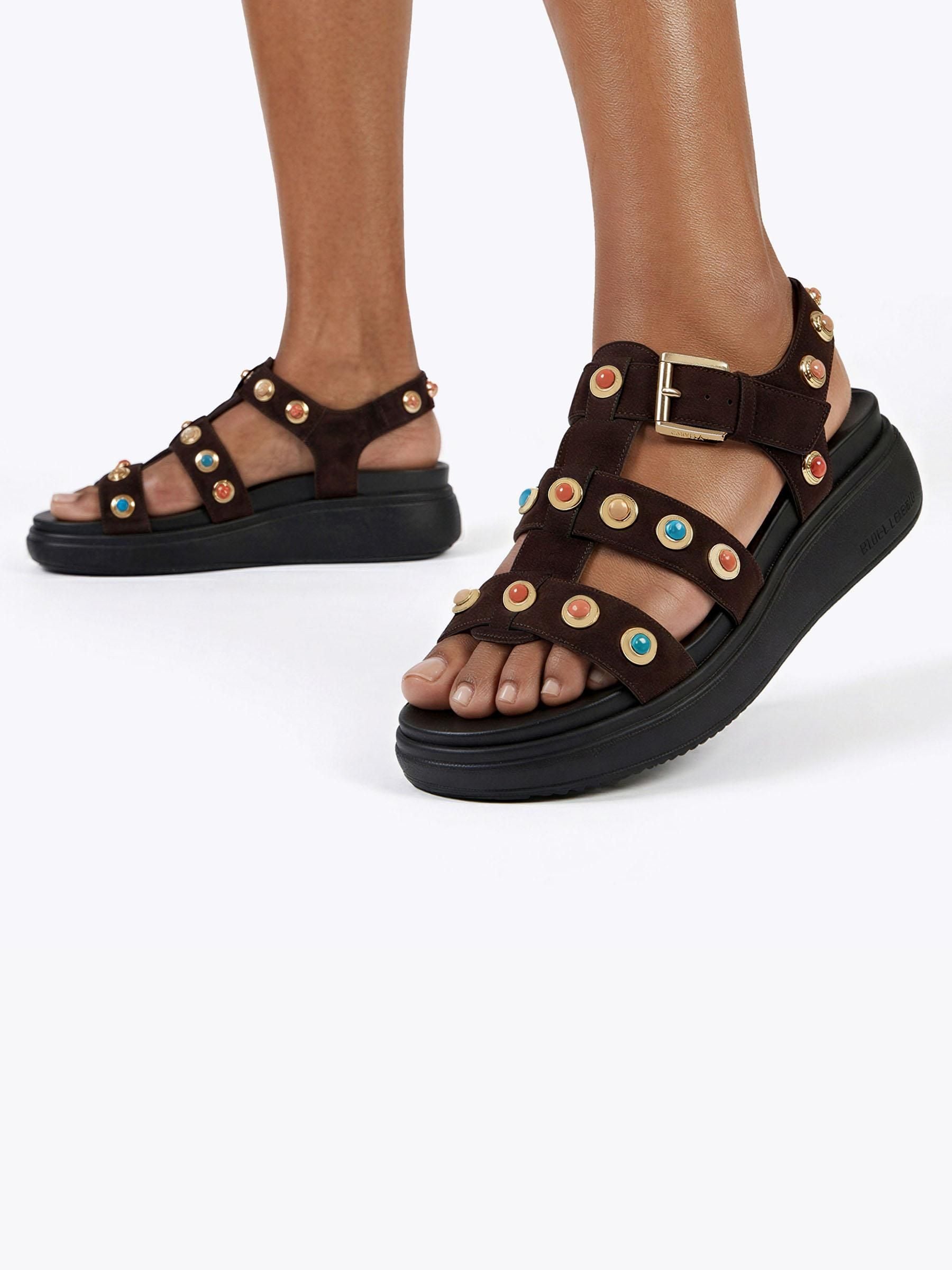 Buy Carvela Dark Brown Amalfi Flatform Sandals from Next USA