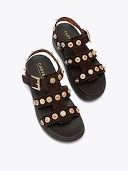 Carvela Dark Brown Amalfi Flatform Sandals - Image 5 of 5