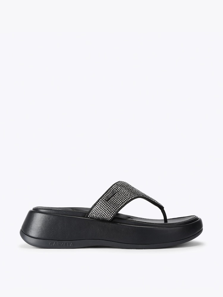 Carvela Black Dorata Sandals - Image 1 of 4