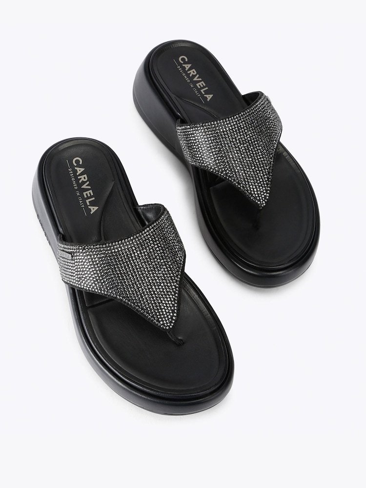 Carvela Black Dorata Sandals - Image 2 of 4