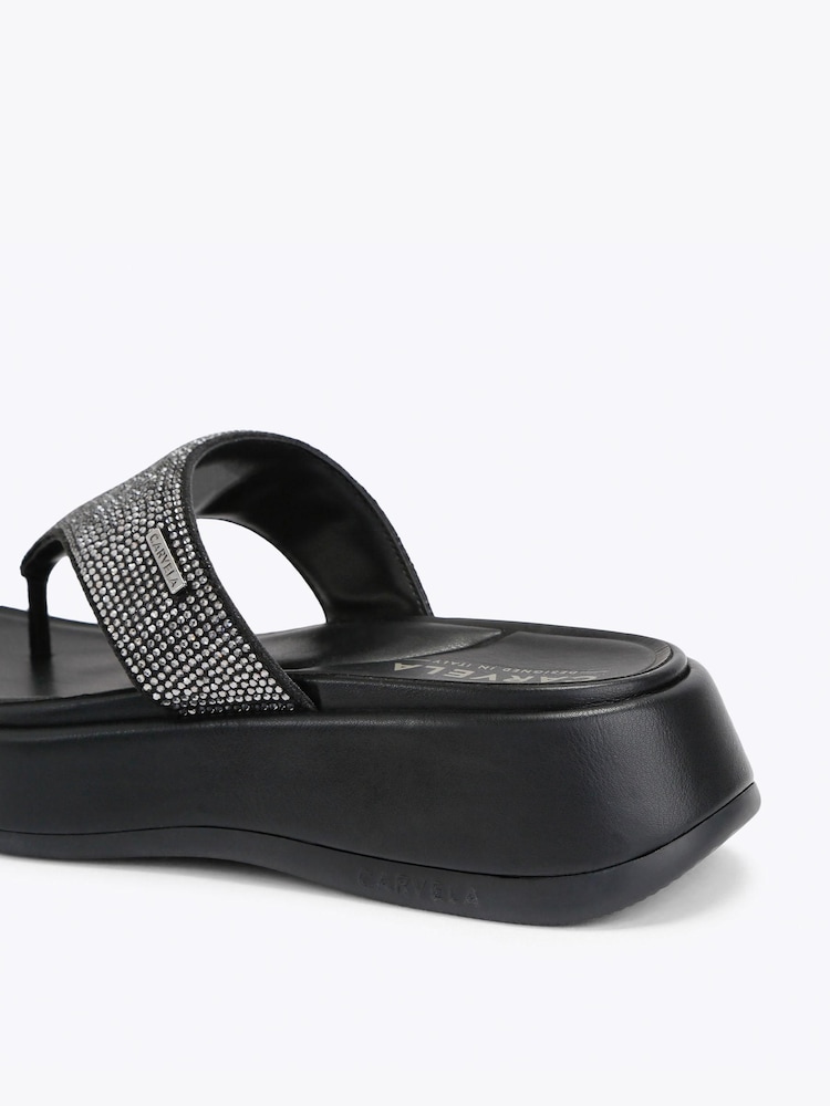 Carvela Black Dorata Sandals - Image 4 of 4