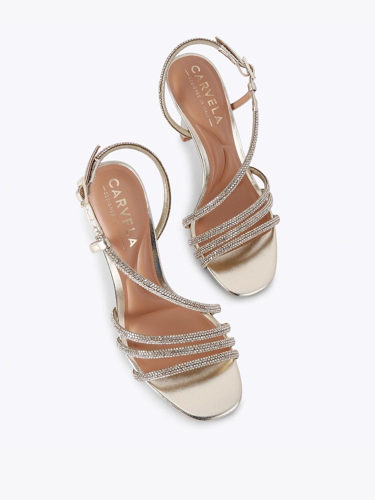 Carvela Gold Paparazza Jewel Heels - Image 2 of 4 Carvela Gold Paparazza Jewel Heels - Image 2 of 4