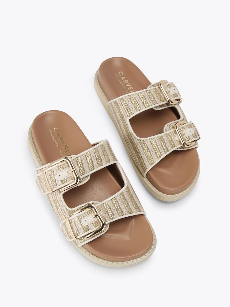 Carvela Cream Soprano Flat Sandals - Image 2 of 4