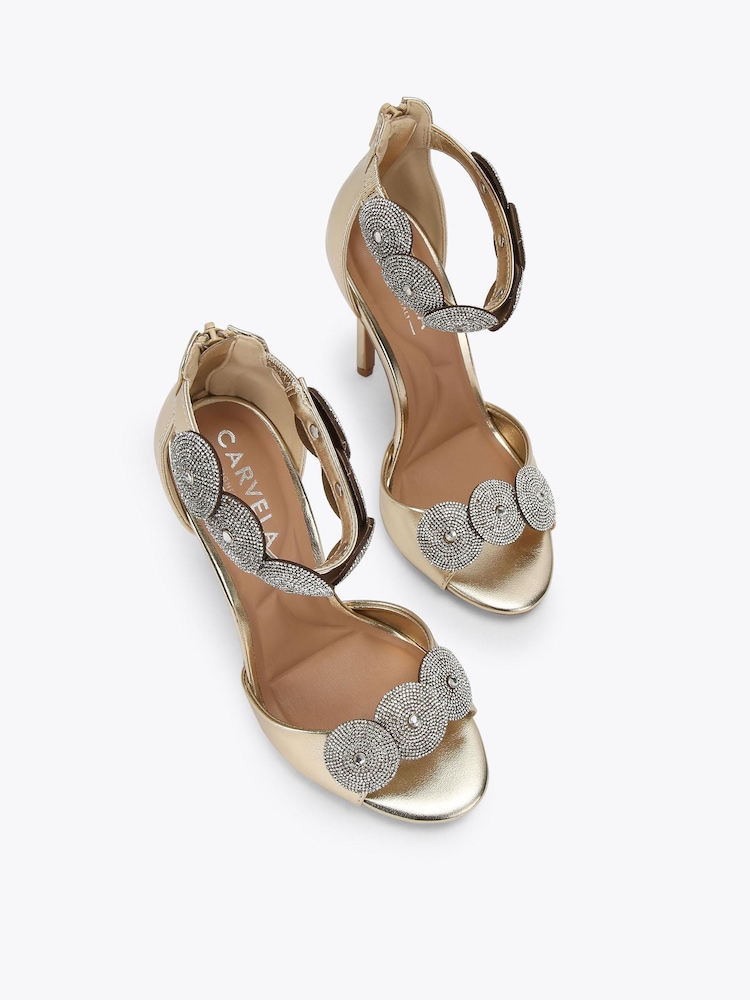 Carvela Gold Serafina Sandals - Image 2 of 4