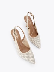 Carvela Cream Corletta Sling Court Pumps - Image 2 of 4