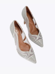 Carvela Silver Fantastico Court Shoes - Image 2 of 4