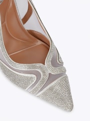 Carvela Silver Fantastico Court Shoes - Image 4 of 4