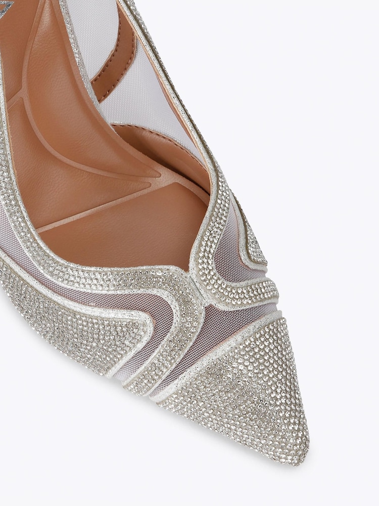 Carvela Silver Fantastico Court Shoes - Image 4 of 4