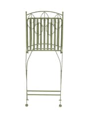 Charles Bentley Green Rustic Metal Garden Bistro Set - Image 4 of 6