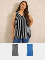 Evans Blue Jersey Vests 2 Pack - Image 1 of 6