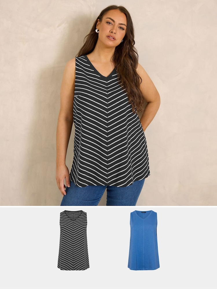 Evans Blue Jersey Vests 2 Pack - Image 1 of 6