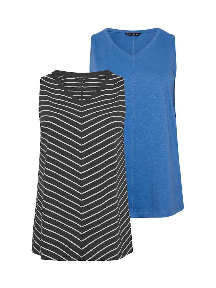 Evans Blue Jersey Vests 2 Pack - Image 6 of 6
