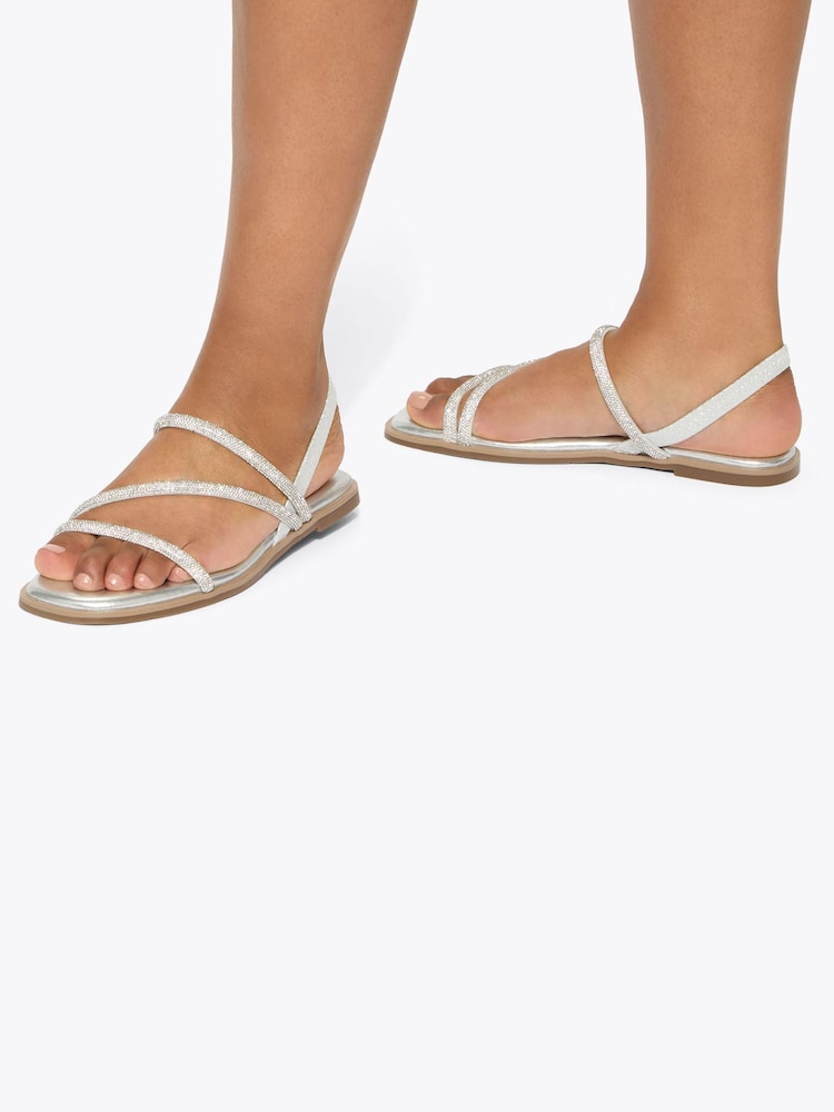 KG Kurt Geiger Silver Nicely Sandals - Image 1 of 5