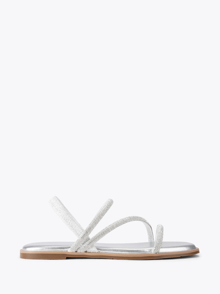 KG Kurt Geiger Silver Nicely Sandals - Image 2 of 5
