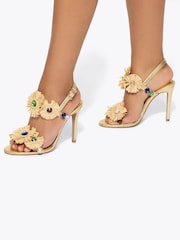 KG Kurt Geiger Gold Roxie Heel Sandals - Image 1 of 5