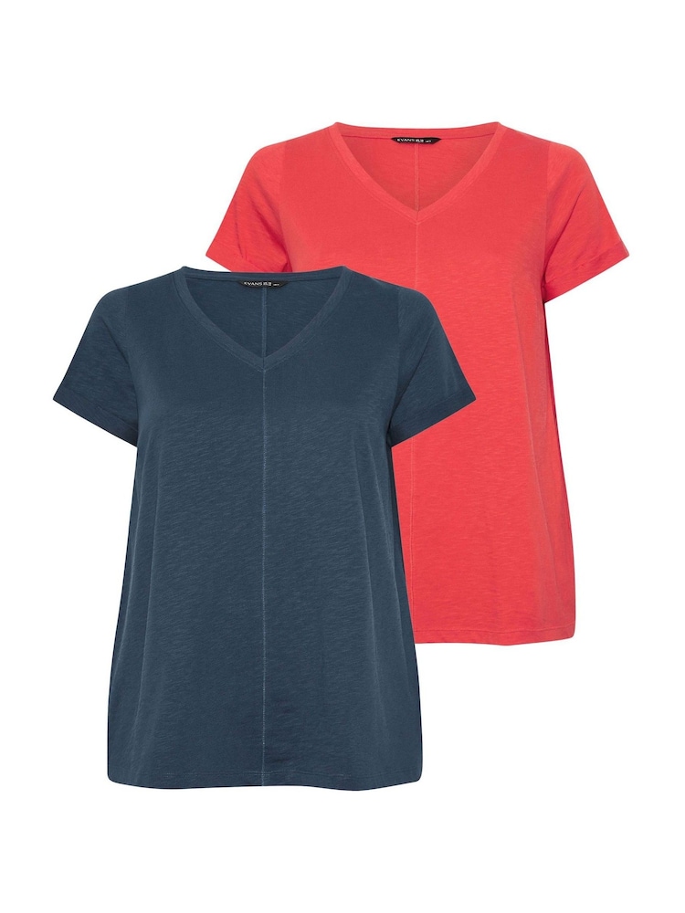 Evans Red Jersey T-Shirts 2 Pack - Image 6 of 6