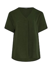 Evans Green Short Sleeve Notch Neck Top - Image 5 of 5