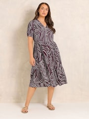Evans Red Short Button Through Dress - Image 2 of 5