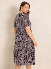 Evans Red Short Button Through Dress - Image 3 of 5