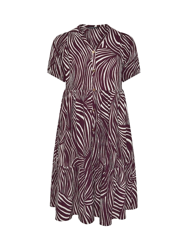 Evans Red Short Button Through Dress - Image 5 of 5