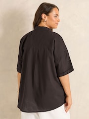 Evans Brown Boxy Shirt - Image 3 of 5