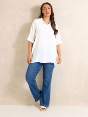 Evans White Grown On Sleeve Cut About Shirt - Image 2 of 5