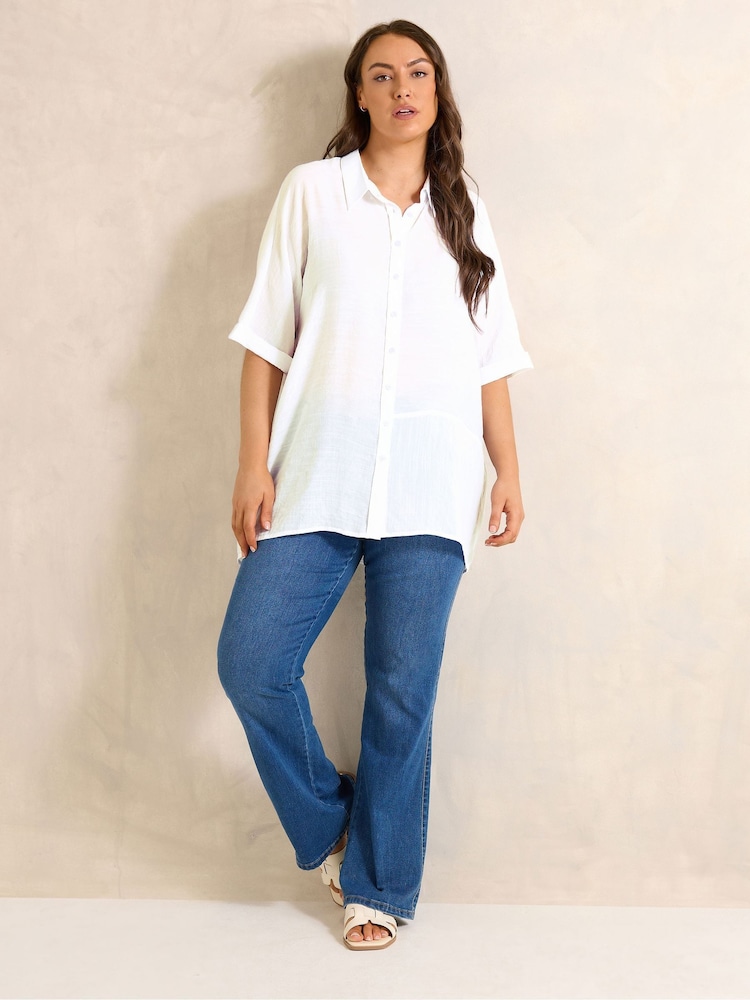 Evans White Grown On Sleeve Cut About Shirt - Image 2 of 5 Evans White Grown On Sleeve Cut About Shirt - Image 2 of 5