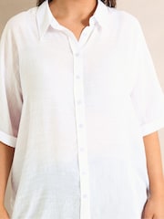 Evans White Grown On Sleeve Cut About Shirt - Image 4 of 5