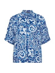 Evans Blue All Over Print Boxy Top - Image 6 of 6