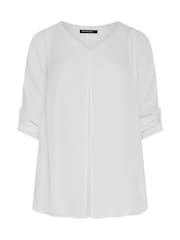 Evans White Long Sleeve Double Layer Top - Image 5 of 5