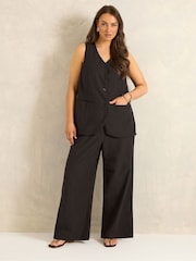 Evans Black Linen Blend Waistcoat - Image 2 of 5