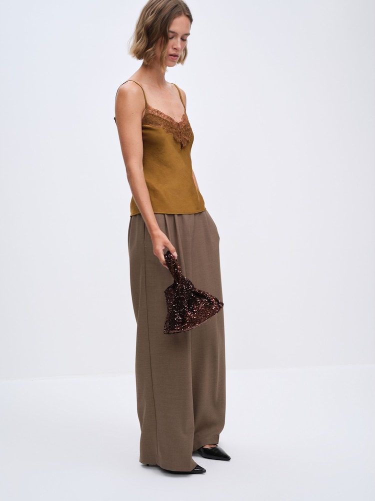 The Set Velvet Pouch Brown Sequin - Image 2 of 4