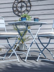 Hartman Duck Egg Blue Urban Folding Garden Bistro Set - Image 1 of 6