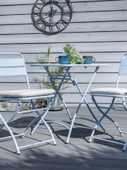 Hartman Duck Egg Blue Urban Folding Garden Bistro Set - Image 2 of 6